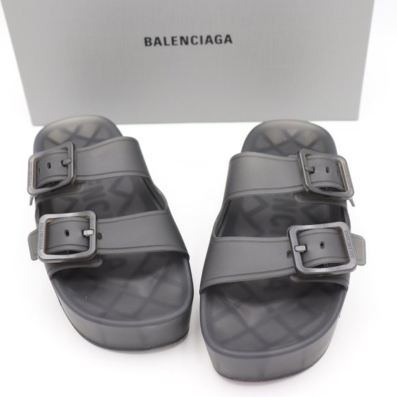 NIB Balenciaga Mallorca Platform Buckle Platform Sandals - Picture 1 of 16